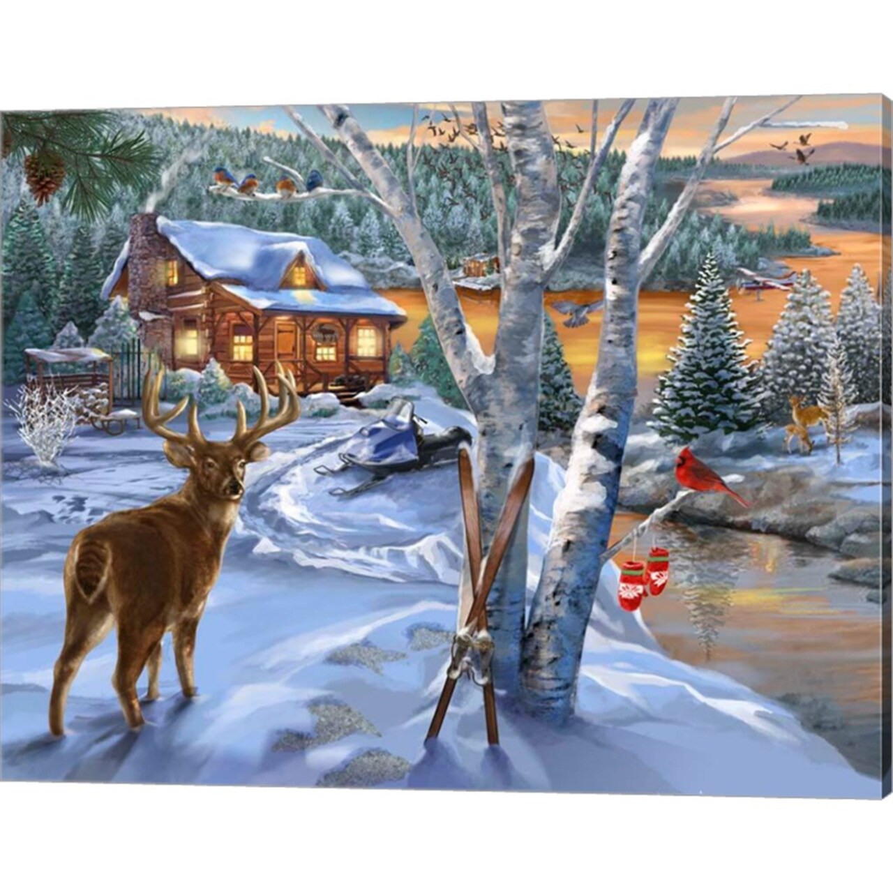 Buck River by Bigelow Illustrations 20" x 16" Canvas Wall Art